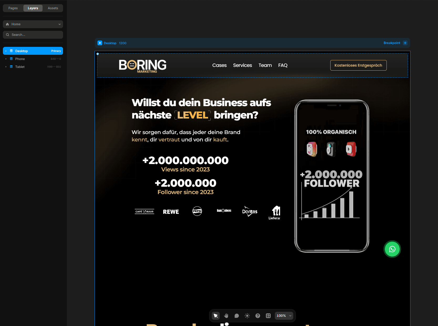 Webentwicklung Beispiel