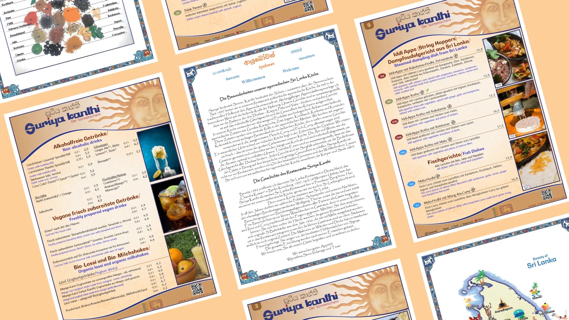 Suriya Kanthi – Speisekarte & Getränkekarte – 1